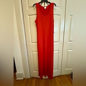 LuLaRoe Red Dani Sleeveless Maxi Dress